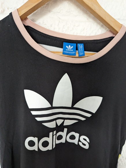 Adidas Originals Sleeveless T Shirt - Size 10 - Black - Cotton - P2P 18" - Picture 8 of 9
